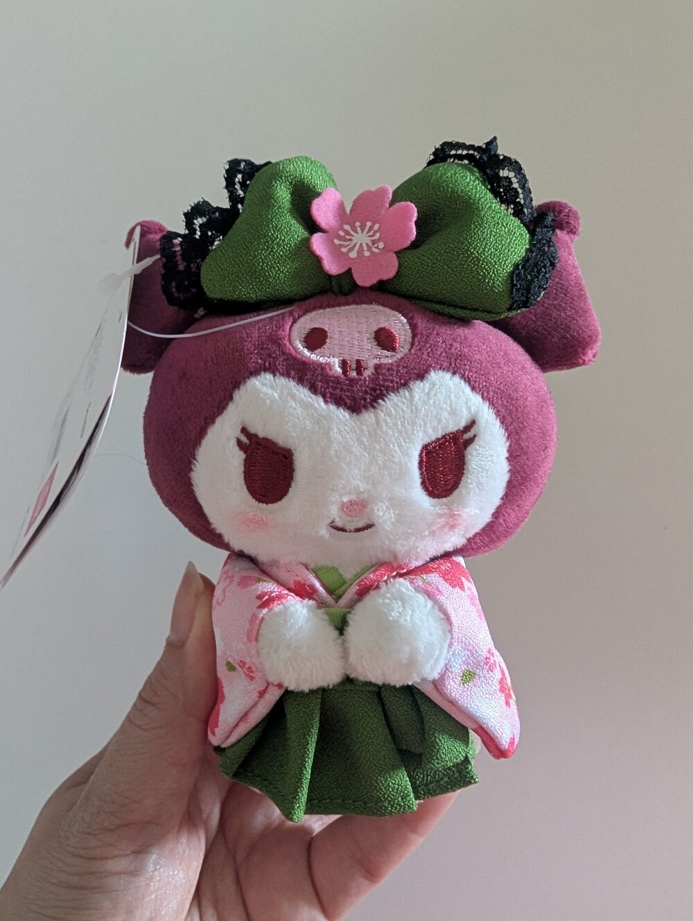 Kuromi Matcha Kimono Plush Keychain